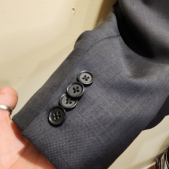 Black Brown men's Slim  gray 100% wool blazer size 44R - Picture 10 of 14